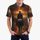 thumbnail image 1 of Balery Western Rainy Desert Cowboy Camisa Polo de Hombre con Estampado, de Manga Corta y Tejido Medio, Camisa Tipo Golf Polo-Small, 1 of 6