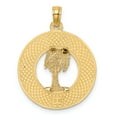 thumbnail image 4 of FJC Finejewelers 14k Yellow Gold Charleston On Round Frame with Palm Tree Center Charm, 4 of 4