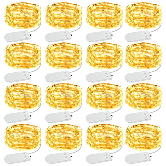 Guirnalda de luces navideñas Olafus 20 LED, funciona con pilas