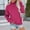 Hot Pink, variant on JUSLIO Women Tops with Pockets Solid Shirts Fashion Long Sleeve Turtleneck Shirts Black L