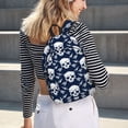 thumbnail image 6 of Rateoe white arrow Skull Pattern Canvas College Laptop Backpack,Travel Daypack,Durable Rucksack Travel Notebook Bag School Backpack Book Bag for Men Women-Small, 6 of 7
