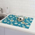 thumbnail image 6 of Yiaed Daisies Flowers Print Highly Absorbent Microfiber Kitchen Counter Mat, Dish Drying Pad for Dishes, Utensils, Pots and Pans, Large 18" x 24", 6 of 7