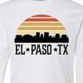 thumbnail image 4 of Inktastic El Paso Texas Skyline Retro Long Sleeve Youth T-Shirt, 4 of 5