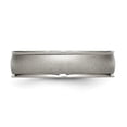 thumbnail image 3 of Chisel Titanium Brushed Center 6mm Ridged Edge Band, 3 of 7