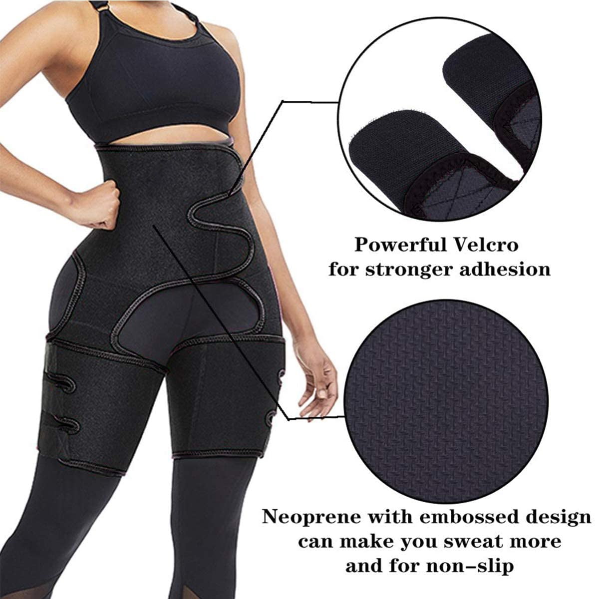 Women Thigh Trimmer Sauna Sweat Bands Waist Trainer Neoprene Butt Lifter Shaper