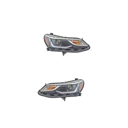 Headlight - Pacific Best Inc. For/Fit 17-18 Chevrolet Cruze-Hatchback Head Lamp Assembly Left Driver + Right Passenger, Set Pair Both; GM2503429,