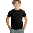 thumbnail image 4 of Zpanxa Girls Athletic Shirts Solid Color Round Neck Short Sleeve Sporty Tee Polyester Top 9-10 Years, 4 of 5