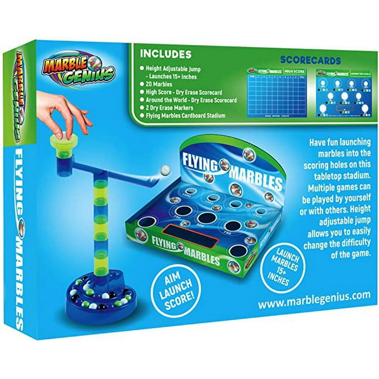 Marble Genius Flying Marbles Action Game - Family Table Game, Experience  The Thrill of Racing, Includes an App with Additional Challenges, Perfect  for