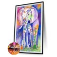 thumbnail image 1 of Cuadros Decorativos Pintura de diamante 5D DIY Elefante Kit de imagen de diamantes de imitación de taladro redondo completo Wdftyju embutido en tela, 1 of 9