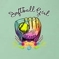 thumbnail image 3 of Wild Bobby, Colorful Softball Girl, Sports, Women Slim Fit Junior Tee, Mint, Small, 3 of 5