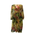 thumbnail image 2 of Robe Maxi Bohème pour Femmes, Robe d'Été Tropicale à Fleurs, Manches Longues, Coupe Ample, Robe de Plage, 2 of 6