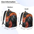 thumbnail image 3 of Bixox Sunflower Black Dog Printing Canvas Backpack Lightweight Casual Travel Backpack School Backpack Fits 15.6 Inch Notebook, 3 of 5