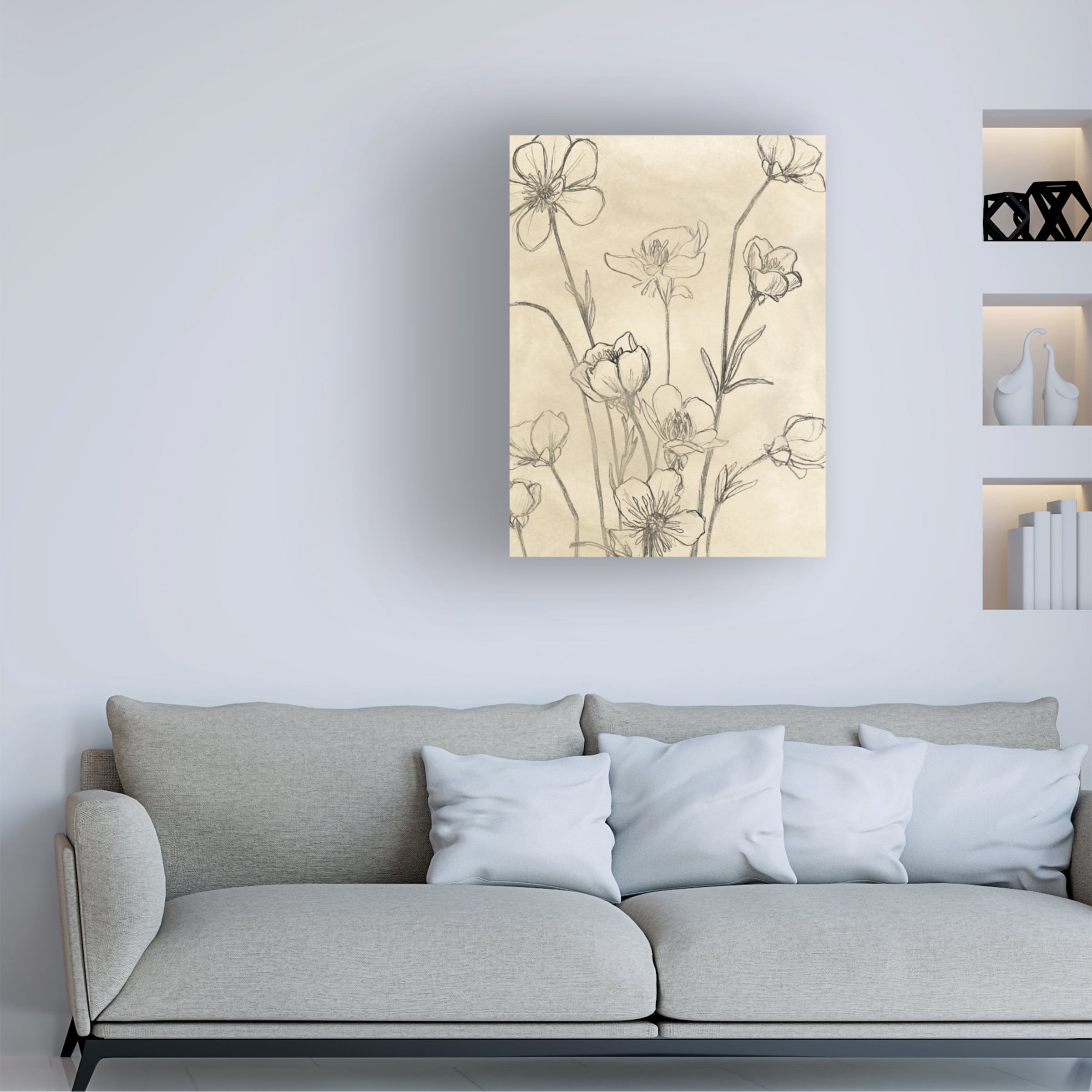 June Erica Vess 'Vintage Wildflowers II' Canvas Art