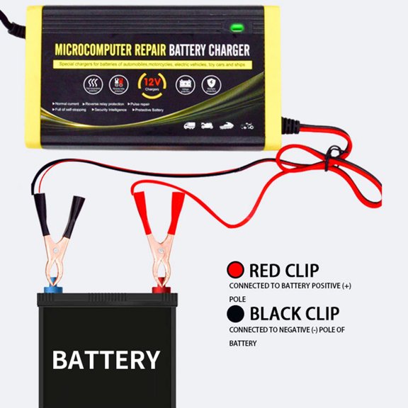 Para El el Cargador de Batería del AutomÓVIL, CARGADOR DE REPARACIÓN INTELIGENTE DE 12V 6A PARA MOTOCLETAS, AUTOMÓVILES, SUV, BATERÍAS SECAS, BATERÍAS DE AGUA, BATERÍA