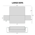 thumbnail image 3 of FurHaven Pawprint Non-Skid Sofa and Chair Furniture Protector for Dogs and Cats - Large Sofa, Gray, 3 of 12