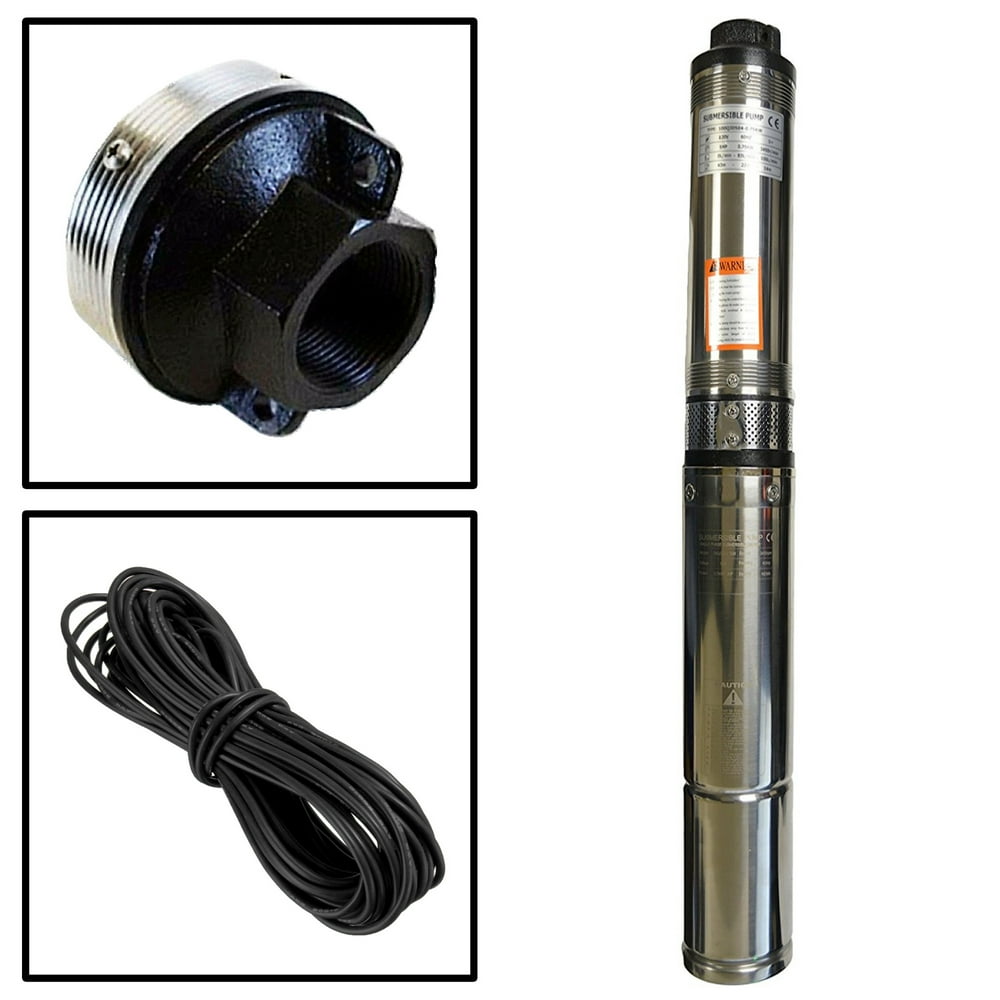 4 inch Deep Well Submersible Pump; Max 133 ft 18.5 GPM ? 1 HP ? 110V