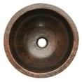 thumbnail image 4 of Premier Copper Products Bsp2_Lr14fdb 14" Copper Drop In Bathroom Sink - Bronze, 4 of 7