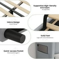 thumbnail image 4 of Platform Bed Frame with Upholstered Wingback, Upholstered Bed Frame with Wood Slats, Sturdy Support Feet, No Box Spring Needed, Easy Assembly, 4 of 6