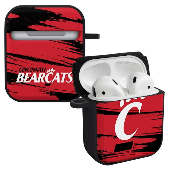 Cincinnati Bearcats Paint Stripe HDX Case Cover Compatible with Apple AirPods Gen 1 & 2 by Affinity Bands