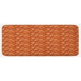 thumbnail image 1 of Orange Kitchen Mat, Retro Style Pattern with Paisley and Flowers Ornate Leave, Plush Decorative Kitchen Mat with Non Slip Backing, 47" X 19", Redwood Orange Cream, by Ambesonne, 1 of 1