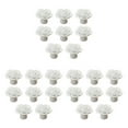 thumbnail image 4 of ZheElen Decorative And Easy-to-install Flower Pulls Knobs For Unique Touch Wide Range white 3Set, 4 of 6