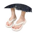 thumbnail image 3 of Women Flip Flops Non- Slides Sandals Casual Soft slipper Women's Platform Flip Flop With Arch Support Casual Comfortable Flip Flops Summer Beach Sandals Thong Slippers White CN:40/US:7.5, 3 of 9