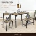 thumbnail image 3 of CAPHAUS 4 Pieces Dining Table Set for 4 w/ Bench and Chairs, Modern Table Set for Dining Room, Home, Kitchen w/ Storage Rack, Rectangle Table, Bench & Two Chairs, Space-Saving Dining Set, Grey Oak, 3 of 8