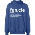 thumbnail image 2 of OXI Hoodie Sweatshirt - Funcle Noun, Basic Casual Hoodie for Men's and Women Fleece Hoodie Long Sleeve - Indigo Blue Medium, 2 of 3