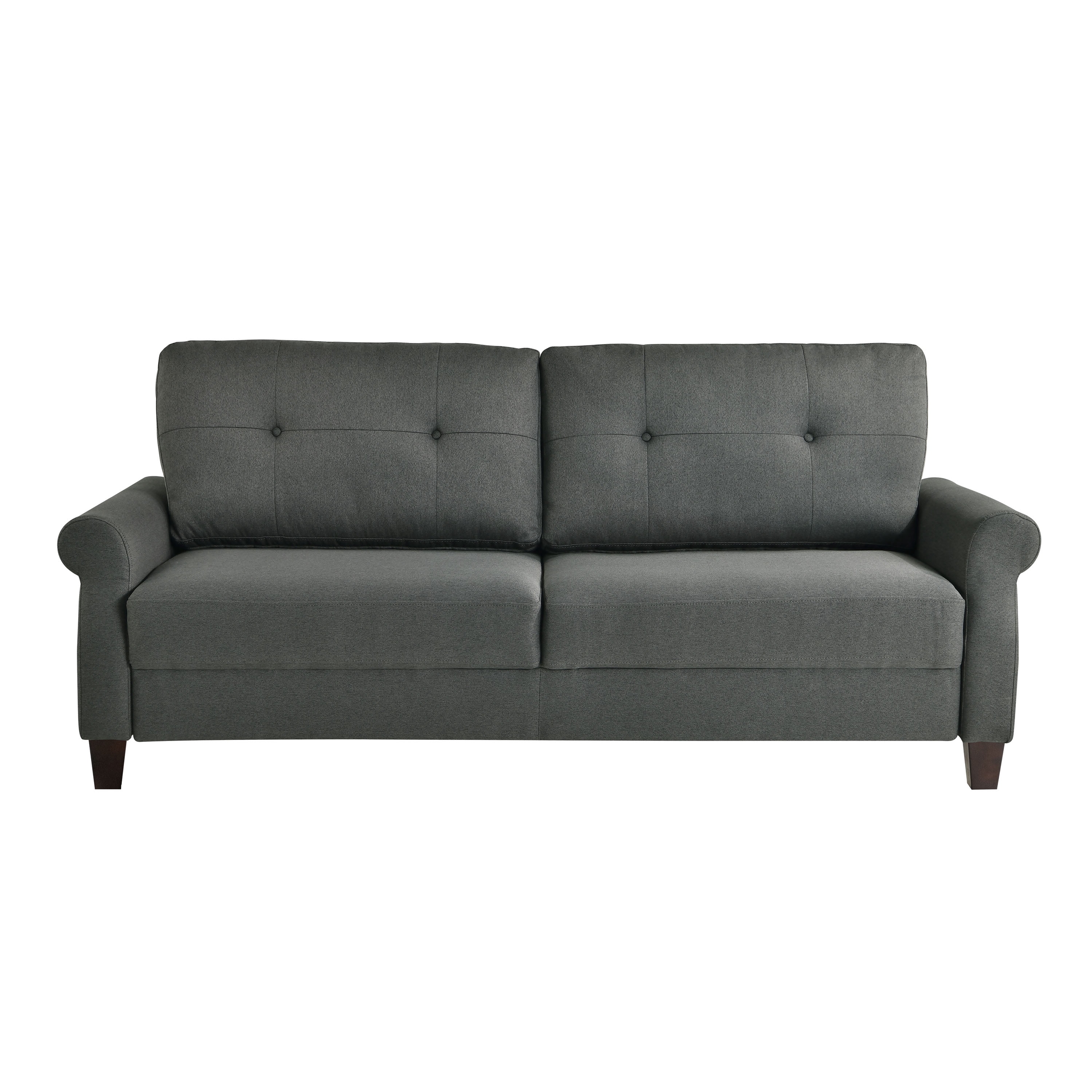 Serta Blythe Traditional Stationary Sofa, Heather Grey Fabric