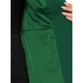 thumbnail image 5 of Allegra K Collar Coat for Women's Buttons Long Sleeve A-Line Casual Long Winter Coats L Dark Green, 5 of 6