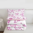 thumbnail image 5 of Erosebridal Ocean Themed Queen Comforter Set,Girly Bowknot Pink Jellyfish Shell Bedding Comforter Set For Kids,Pink Reversible,3 Pieces, 5 of 7