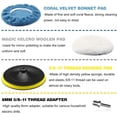 thumbnail image 3 of POLIWELL 13Pcs 7 inch Auto Body Repair Waxing Buffing Polishing Pads Kit Car Foam Sponge Pads Wool Bonnet Pads, 3 of 6