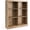 53 Inch Swedish Oak, variant on 71 Inch Tall 5-Tier Modern Floor Bookshelf with Adjustable Shelves, Ivory White Open Display Shelf with Anti-Tip Design for Living Room Bedroom Home Office