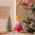 thumbnail image 2 of Handmade Crochet Christmas Tree Ornaments Set of 4, Multicolor Yarn Hanging Decorations with Bell & Star, Cute Holiday Décor for Christmas Tree, Home & Gifts, 2 of 5