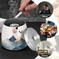 thumbnail image 4 of Yayeee Ashtray with Lid for Cigarette Smokeless Stainless Steel Home Ash Holder, Art Mountains, 4 of 7