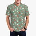 thumbnail image 3 of Balery Retro Hippie Groovy Mushroom Printed Men’s Short Sleeve Polo Shirt, Midweight Men's Shirt,Golf Polo shirts -Small, 3 of 9