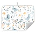 thumbnail image 5 of Ryvnso Hand Drawn Floral Butterfly Dish Drying Mat for Kitchen Countertop 18x24 Large Dish Pad Drainer Rack Dish Sink Mats, 5 of 7