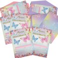 thumbnail image 2 of Tarjeta de felicitación de mariposa colorida, tarjeta de juego, fiesta de bebé, vacaciones, cumpleaños, carta de invitación positiva, 2 of 4