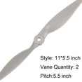 thumbnail image 4 of Uxcell RC Propellers 2 Vane Blades Props 11x5.5 Inch Grey with Adapter Rings for Electric Airplane Aircraft, Pack of 4, 4 of 6