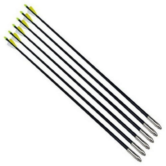 Oliasports Nocks Fletched Fiberglass Arrows, 12-Pack