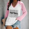 thumbnail image 2 of Chandails à Col Rond Légers Décontractés pour Femmes à Manches Longues, T-Shirt à Enfiler Imprimé Graphique de Football, Hauts Athlétiques pour Femmes, Coupe Ample, Chemises d'Été pour Femmes, Chemise d'Été pour Femmes, Chemise à Rayures pour Femmes, 2 of 4
