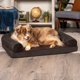 thumbnail image 2 of Cooling Gel Dog Bed for Large Dogs w/ Removable Bolsters & Washable Cover, For Dogs Up to 95 lbs - Quilted Sofa - Iron Gray, Jumbo/XL, 2 of 5