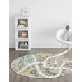 thumbnail image 6 of Unique Loom Whimsy Kids Collection Area Rug - Jungle (7' 10" Round Gray/Black) Perfect For Kids Bed Room/Nursery Room/Living Room/Class Room/Play Room, 6 of 6