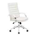 thumbnail image 1 of Zuo Director Confort Faux Cuir Chaise de Bureau en Blanc, 1 of 5