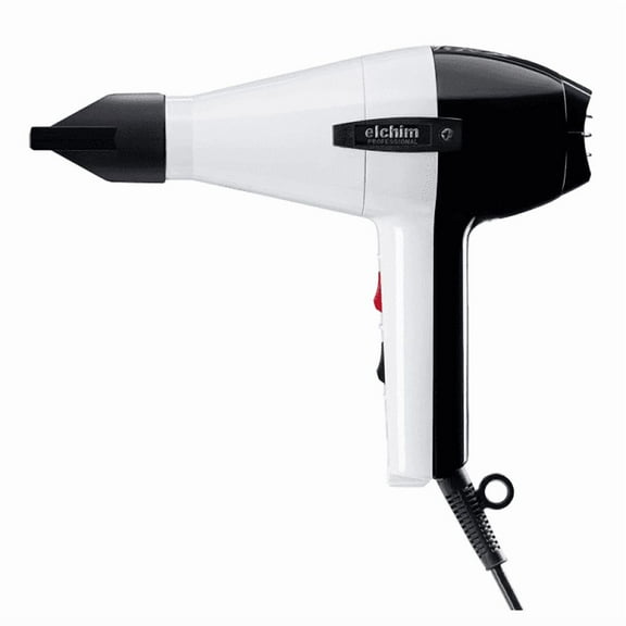 Elchim 2001hp High Pressure 2000 Watt Hair Dryer, Black/White