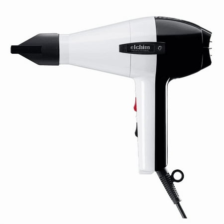 Elchim 2001hp High Pressure 2000 Watt Hair Dryer, Black/White