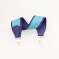 thumbnail image 2 of Correa de hombro de lona azteca azul eléctrico/azul de 2" de ancho y cuero Togo para bolso de marca, accesorios para bolsos de mujer, correas para bolsos, 2 of 5