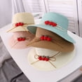 thumbnail image 4 of SAZBJOJN Women's Sun Hat Cute Straw Sun Hat Wide Brim UV Protection Bucket Hat Breathable Foldable Packable Beach Hat Sun Hats for Women for Putdoors Travel Vacation Brown, 4 of 5