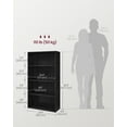 thumbnail image 3 of Bookshelf, 23.6'' Wide, 4-Tier Open Bookcase with Adjustable Storage Shelves, Ebony Black, 3 of 10