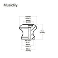 thumbnail image 2 of Musiclily Pro Steel Strap Button End Pins for Small Sized Guitar Bass Ukulele, Nickel (Set of 2), 2 of 5